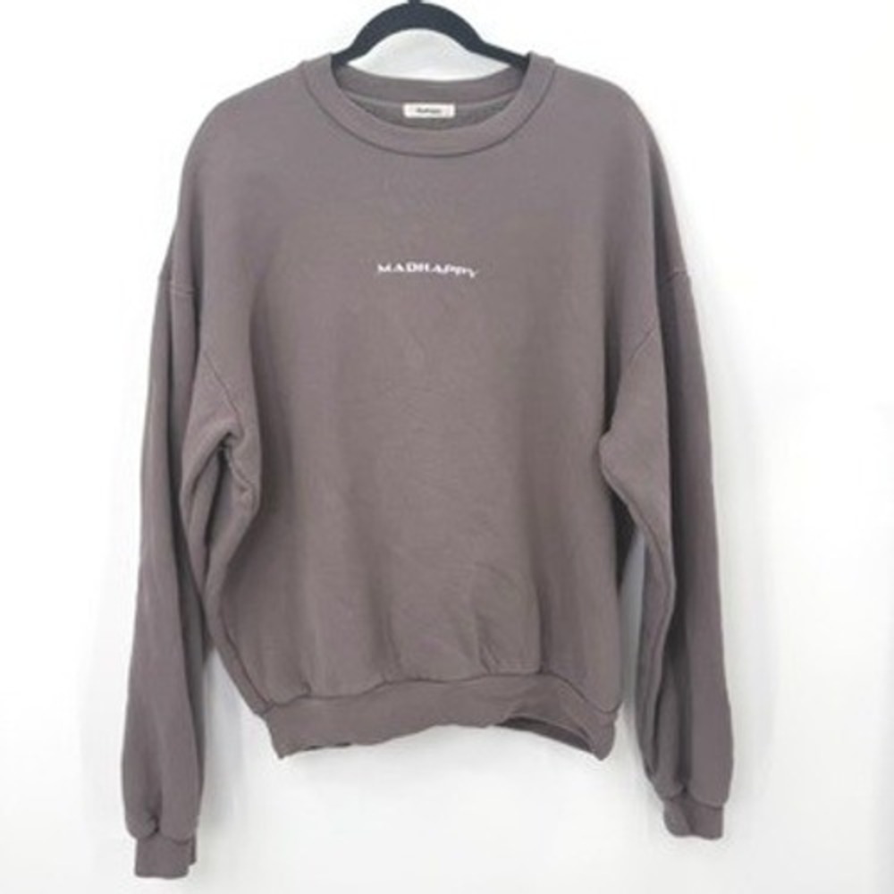 Madhappy Sweatshirt Unisex S Mauve Gray Crewneck Streetwear Comfy Athleisure